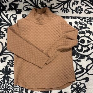 J. Crew Quilted Tan Sweatshirt